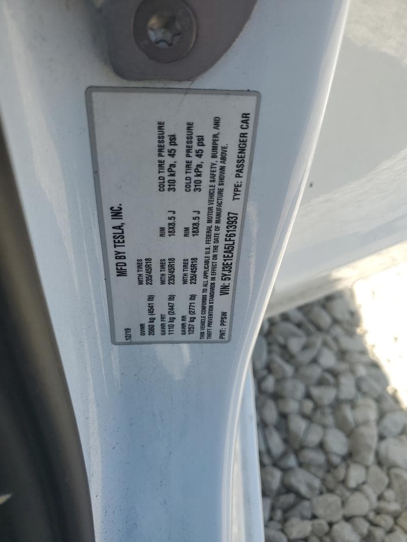 2020 TESLA MODEL 3 12