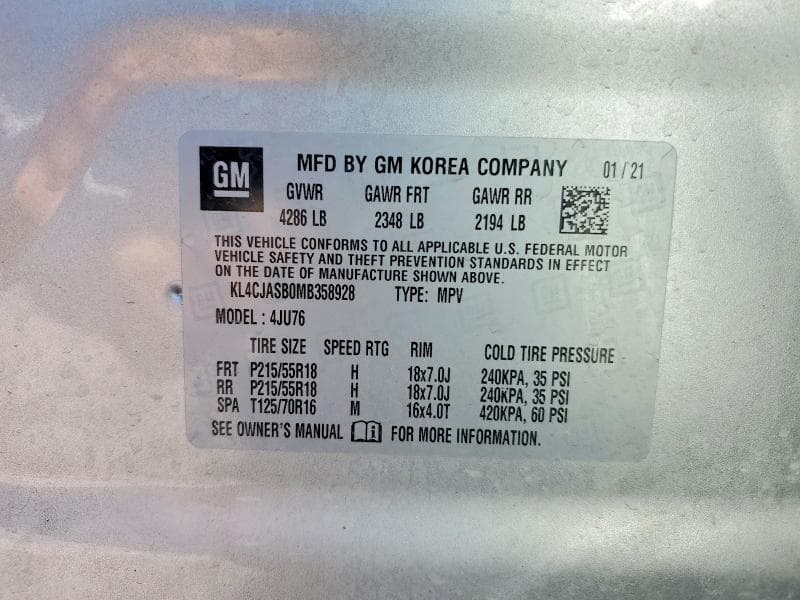 2021 BUICK ENCORE PREFERRED 12