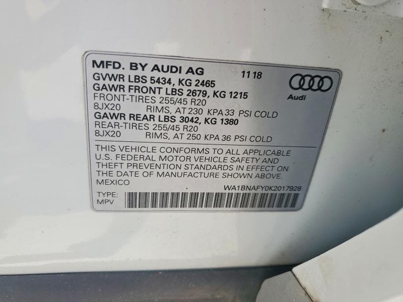 2019 AUDI Q5 PREMIUM PLUS 13