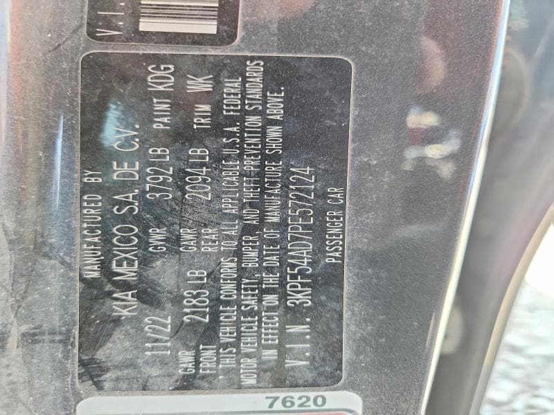 2023 KIA FORTE GT LINE 12