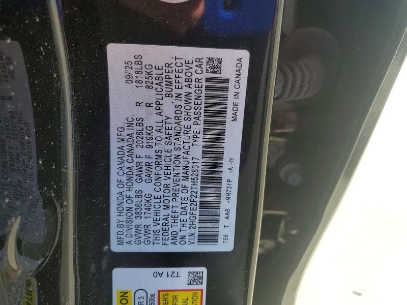 2026 HONDA CIVIC LX 12