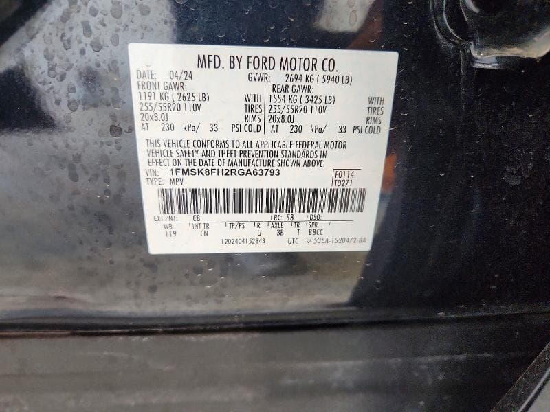 2024 FORD EXPLORER LIMITED 12