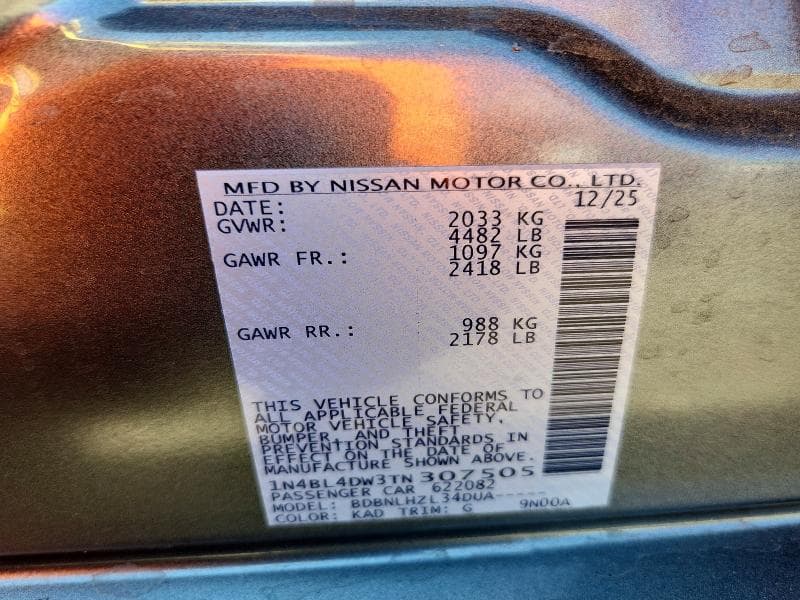 2026 NISSAN ALTIMA SV 12