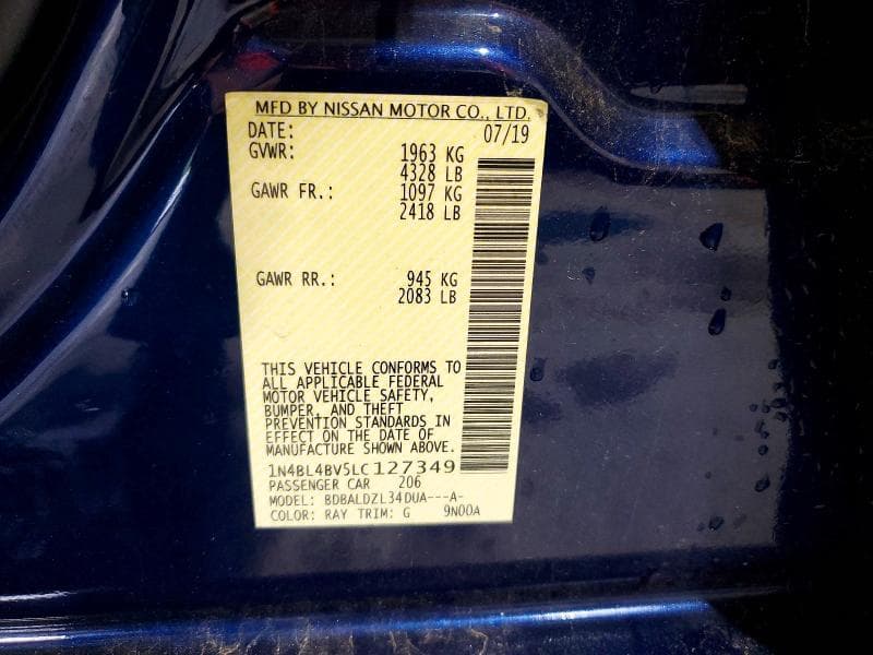 2020 NISSAN ALTIMA S 13