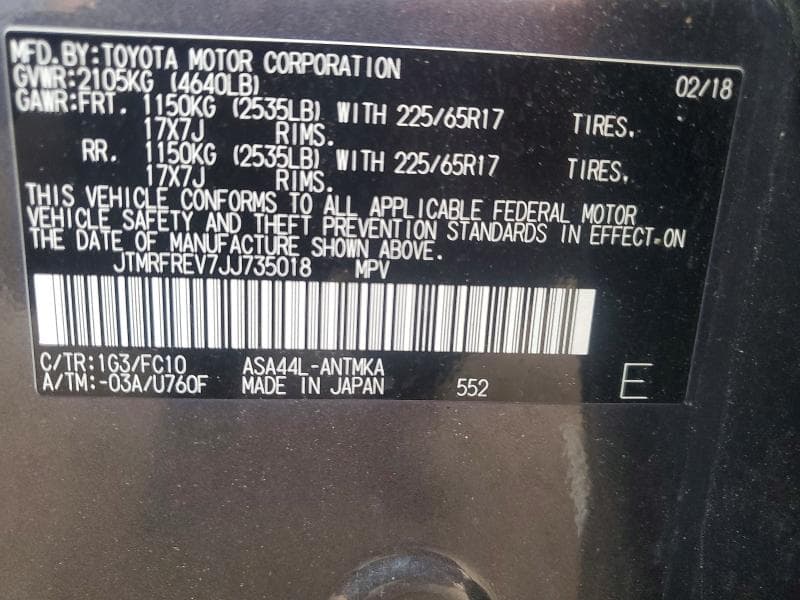 2018 TOYOTA RAV4 XLE 13