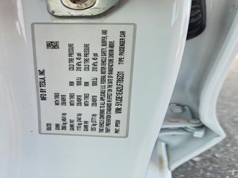 2020 TESLA MODEL 3 12