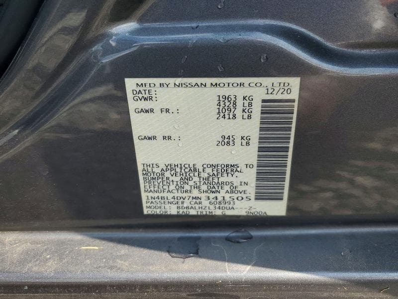 2021 NISSAN ALTIMA SV 12