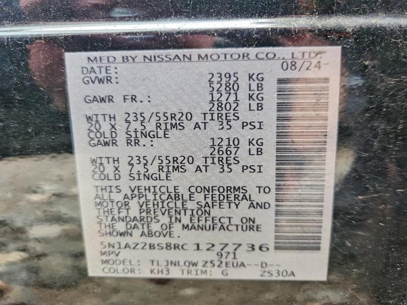 2024 NISSAN MURANO SV 13