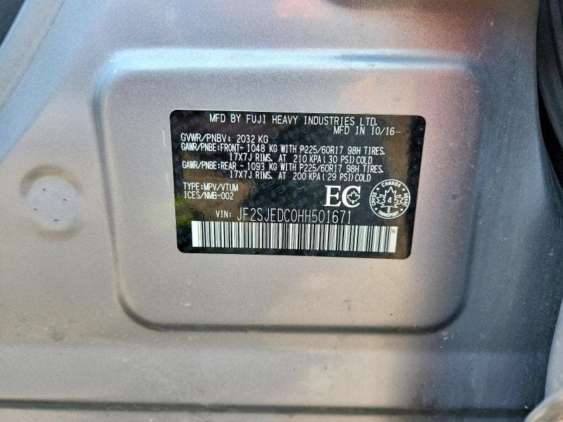 2017 SUBARU FORESTER 2.5I PREMIUM 14