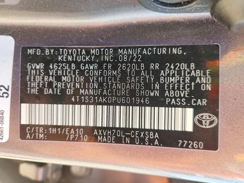 2023 TOYOTA CAMRY HYBRID SE 13