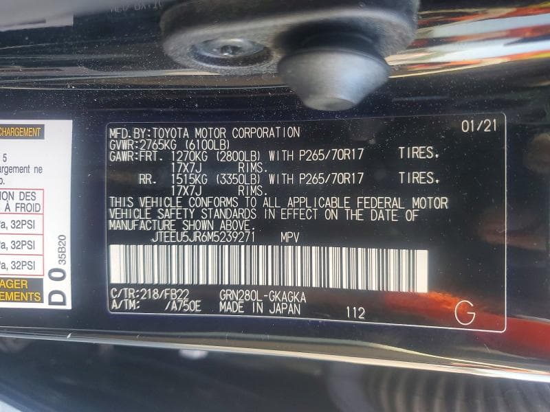 2021 TOYOTA 4RUNNER SR5 13