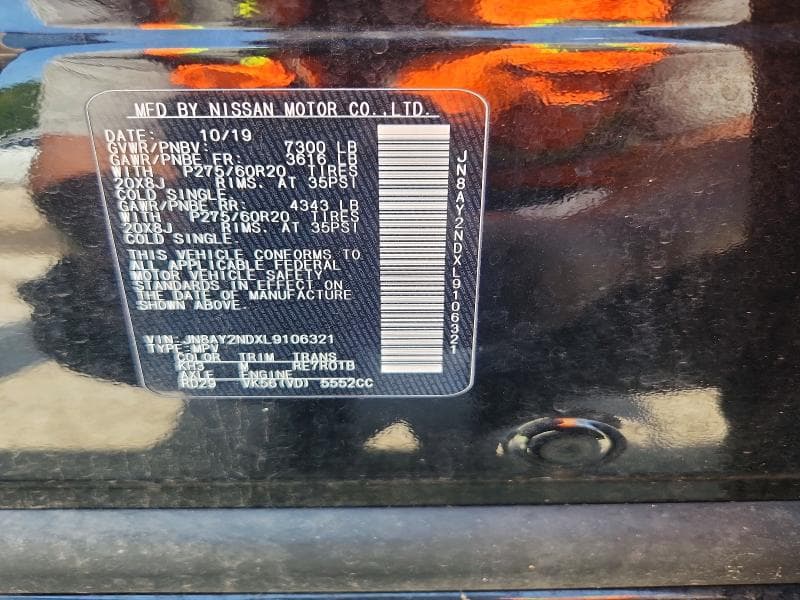 2020 NISSAN ARMADA PLATINUM 13