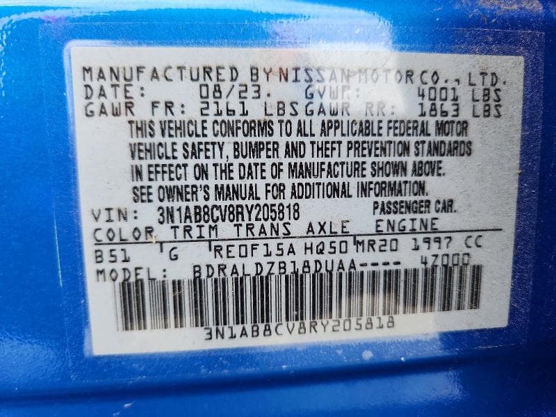 2024 NISSAN SENTRA SV 13