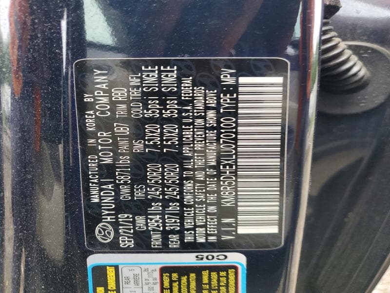2020 HYUNDAI PALISADE LIMITED 13