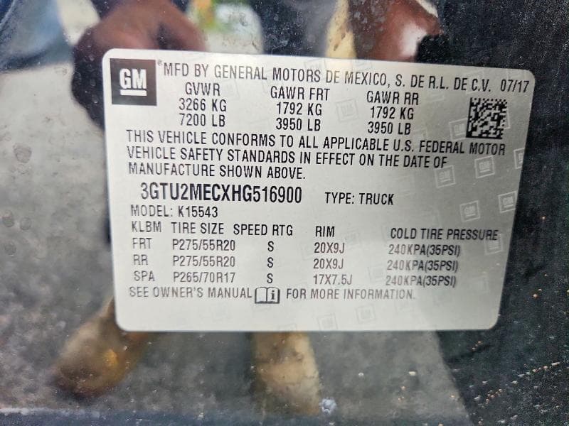 2017 GMC SIERRA K1500 SLE 12