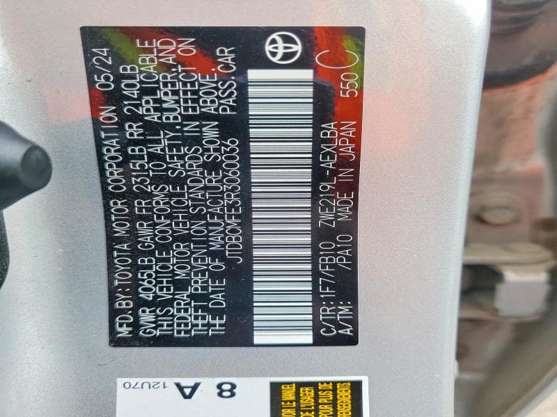 2024 TOYOTA COROLLA HYBRID LE 13