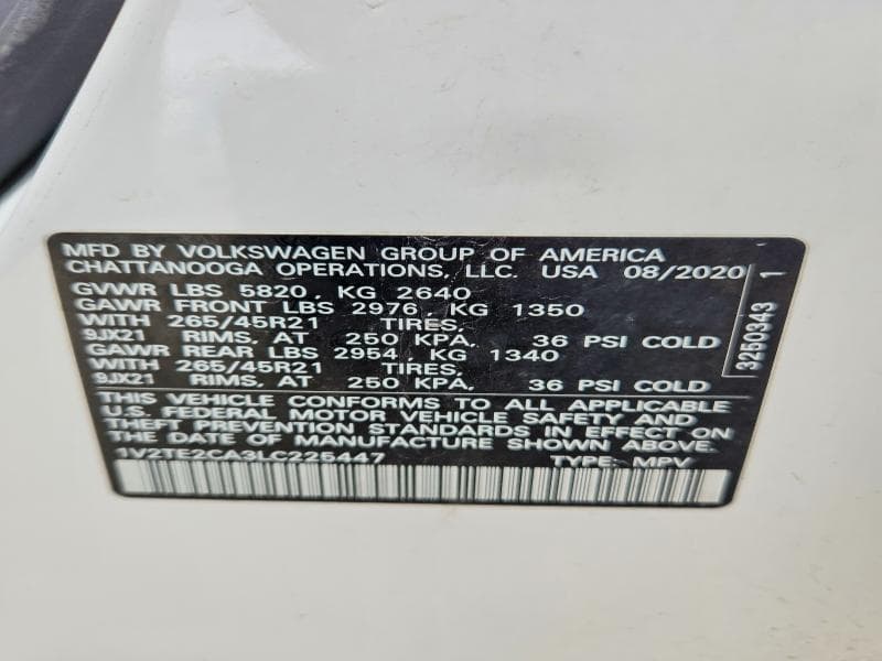 2020 VOLKSWAGEN ATLAS CROSS SPORT SEL PREMIUM R-LINE 14