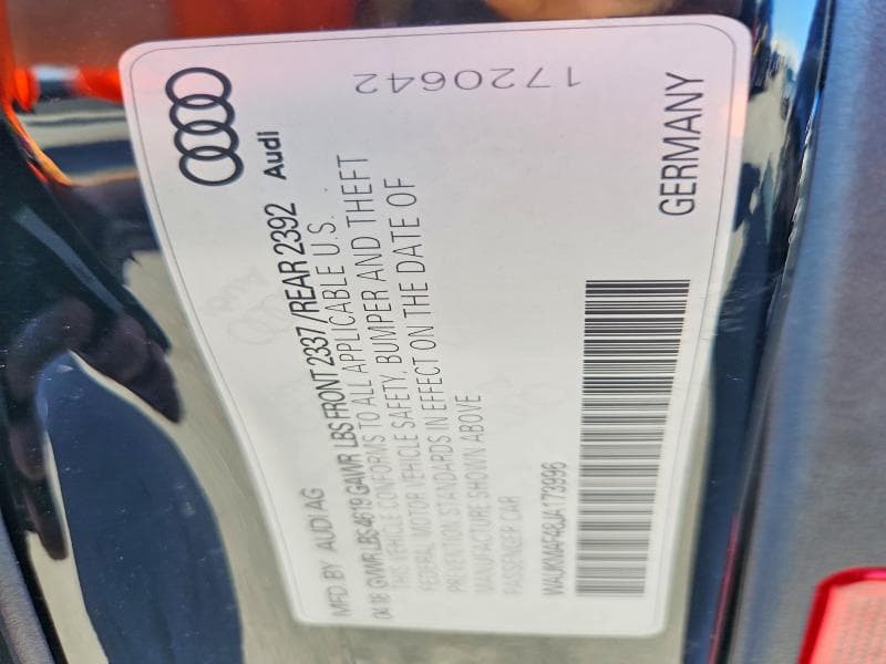 2018 AUDI A4 PREMIUM 12