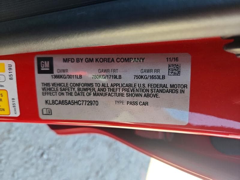 2017 CHEVROLET SPARK LS 13