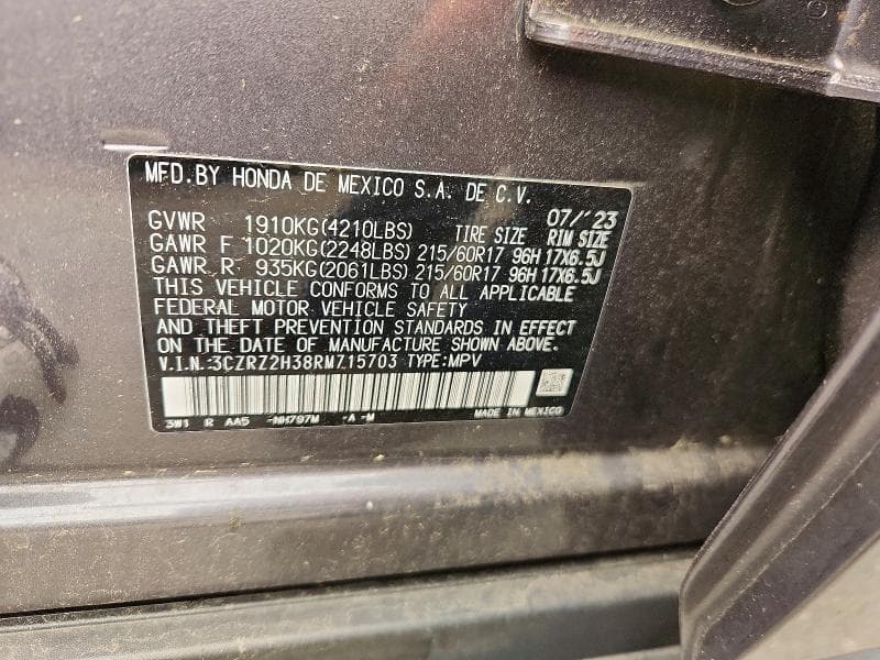 2024 HONDA HR-V LX 12