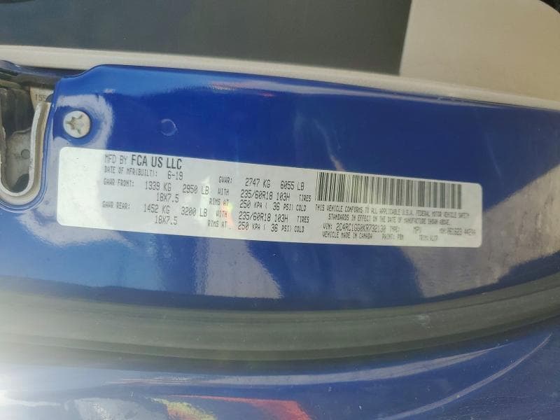 2019 CHRYSLER PACIFICA LIMITED 12