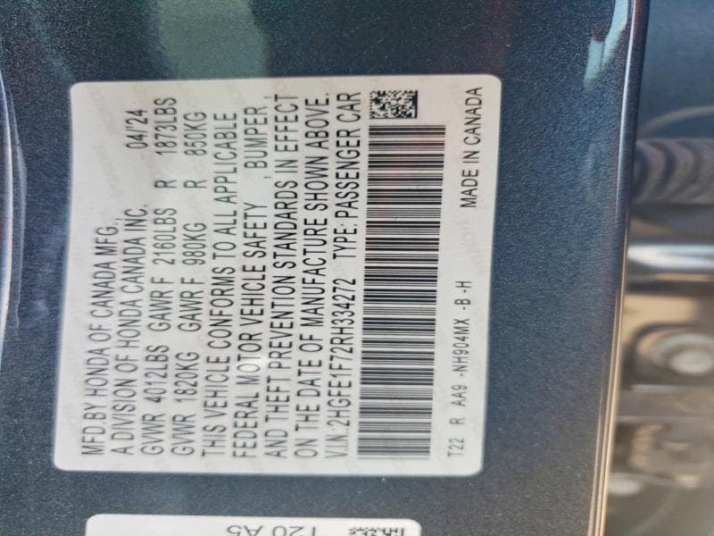 2024 HONDA CIVIC EX 13