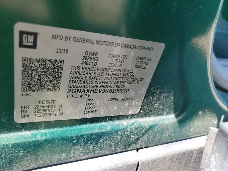 2019 CHEVROLET EQUINOX LS 12