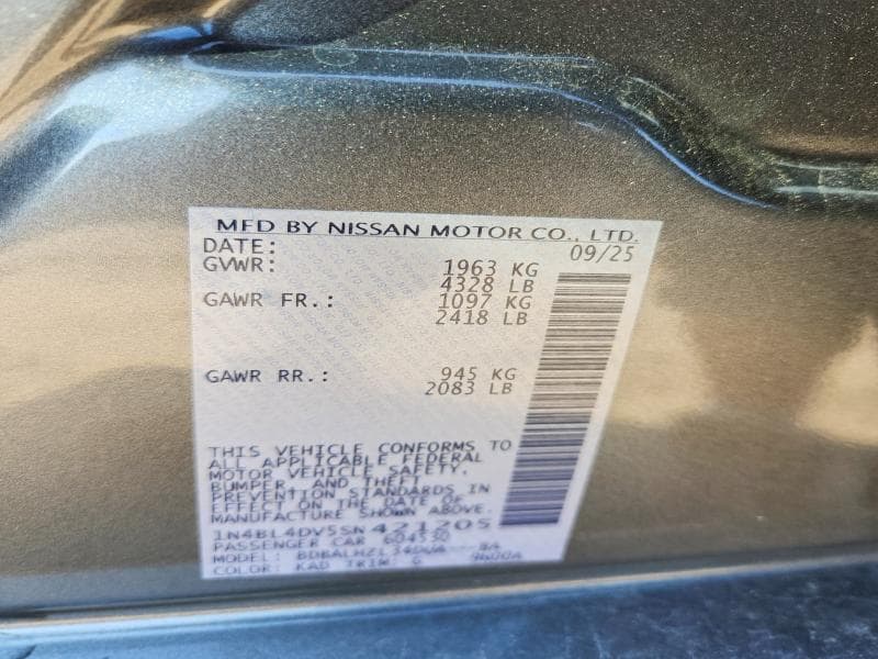 2025 NISSAN ALTIMA SV 13