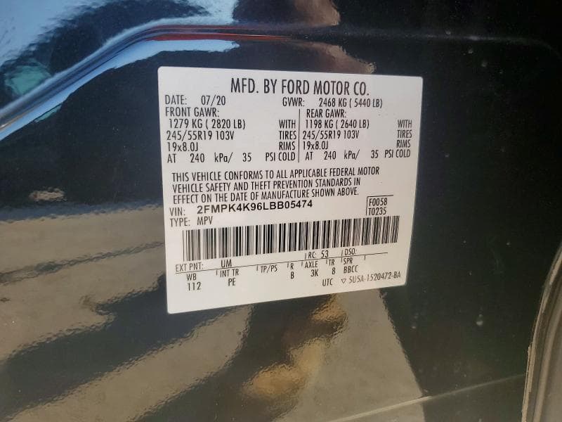 2020 FORD EDGE TITANIUM 12