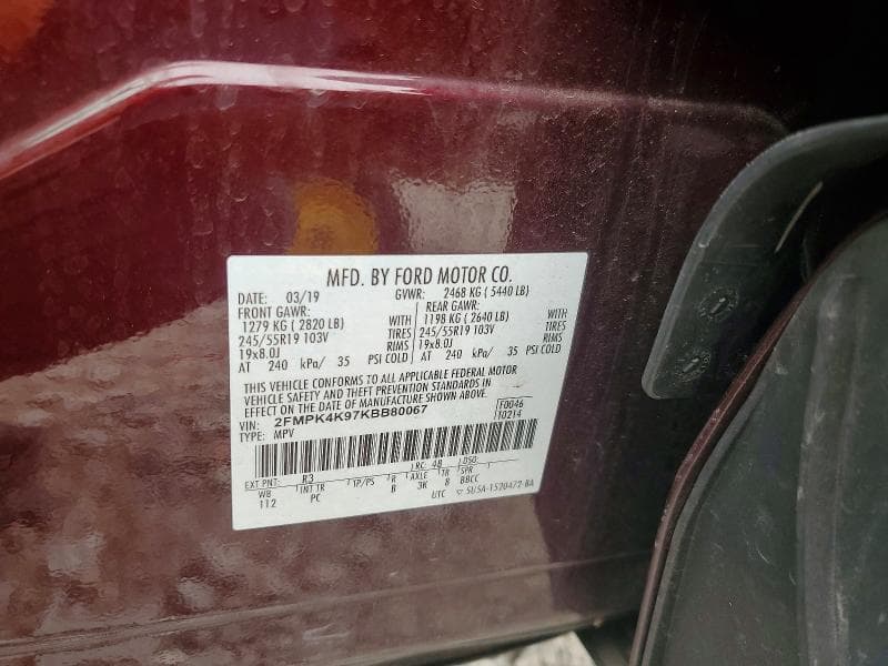 2019 FORD EDGE TITANIUM 13