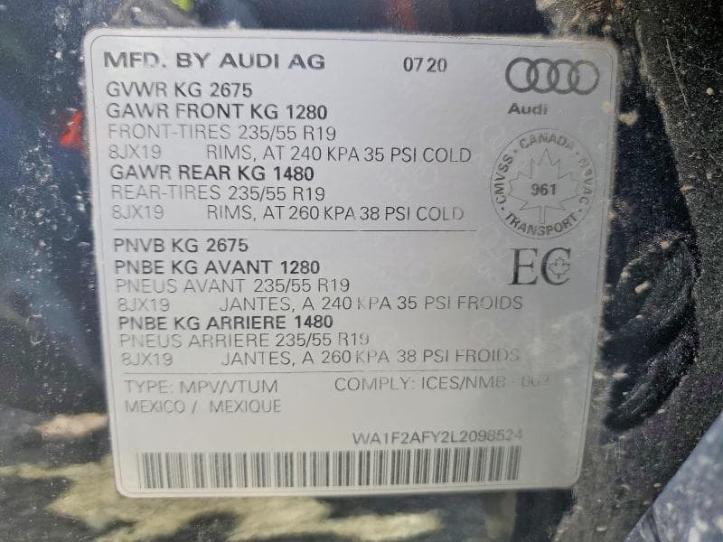 2020 AUDI Q5 E PRESTIGE 14