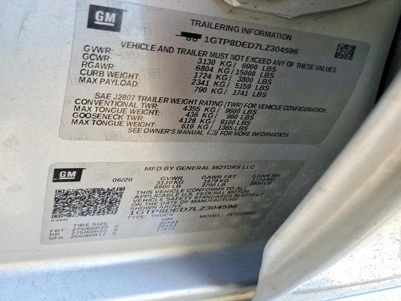 2020 GMC SIERRA C1500 SLT 12