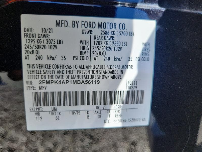 2021 FORD EDGE ST 13