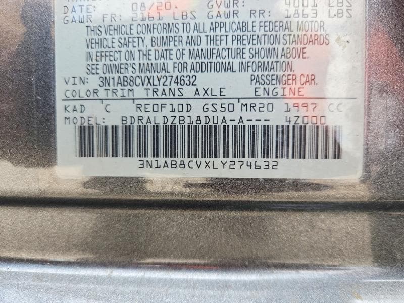2020 NISSAN SENTRA SV 12