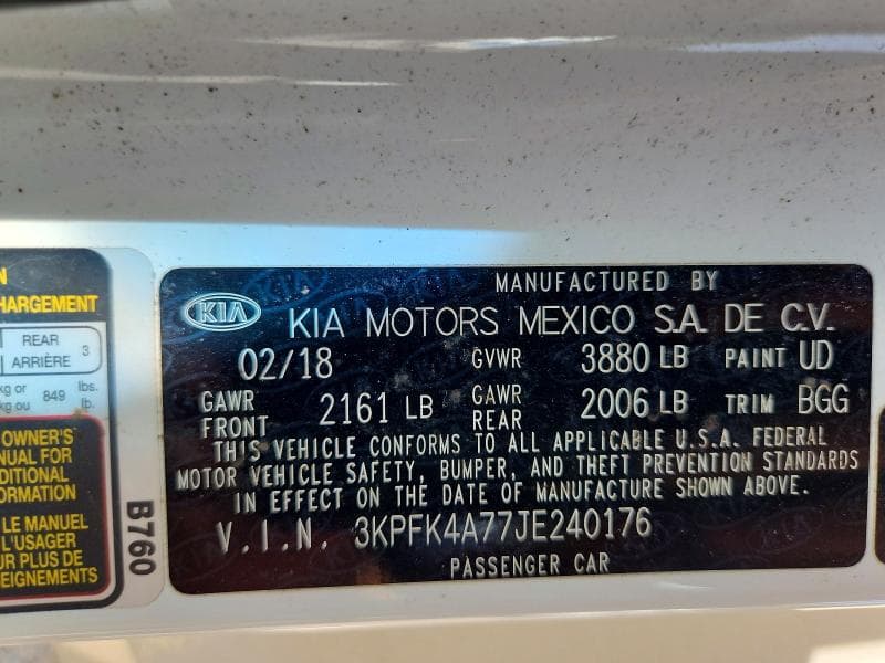 2018 KIA FORTE LX 12