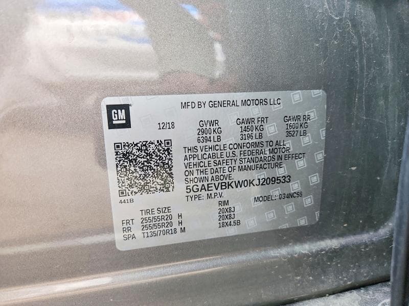2019 BUICK ENCLAVE PREMIUM 13