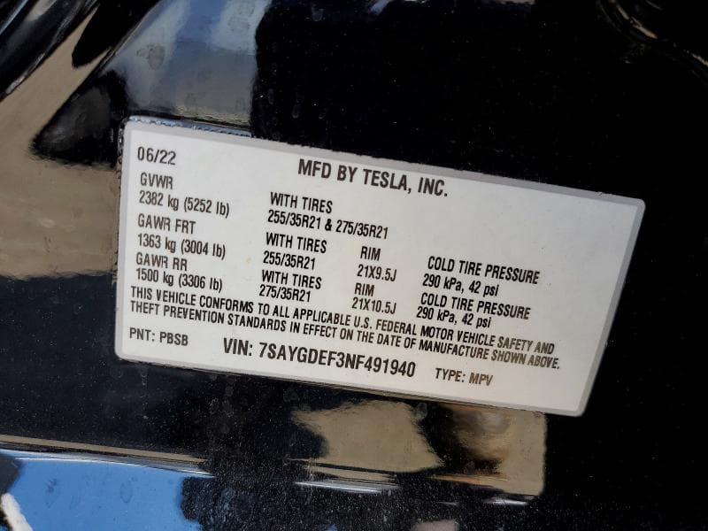 2022 TESLA MODEL Y 12