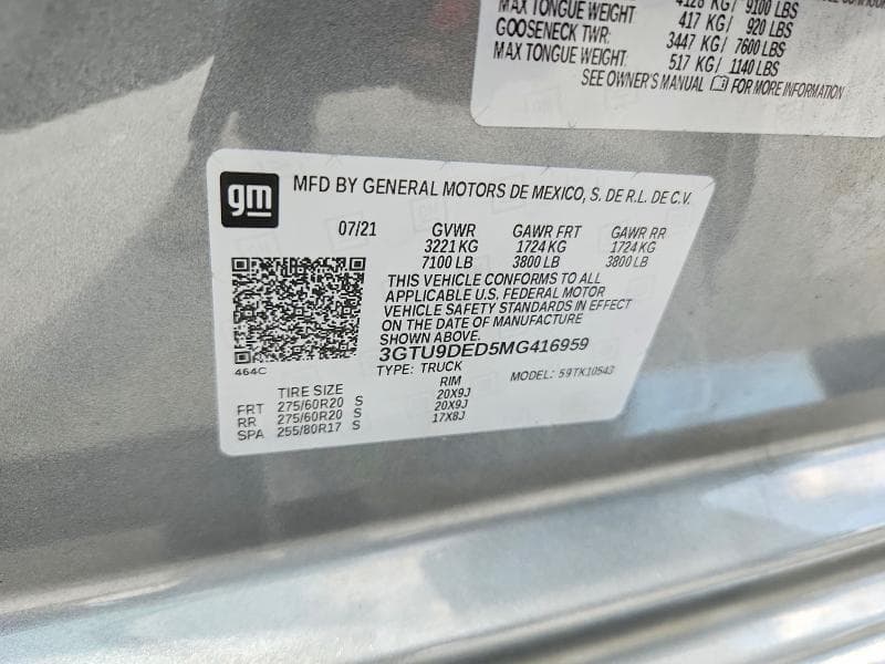 2021 GMC SIERRA K1500 SLT 13