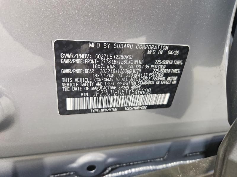 2026 SUBARU OUTBACK PREMIUM 14
