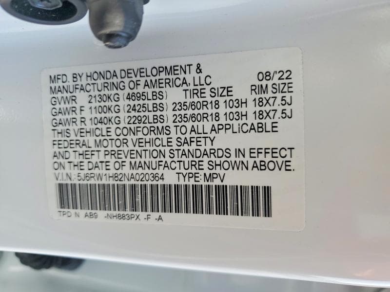 2022 HONDA CR-V EXL 13