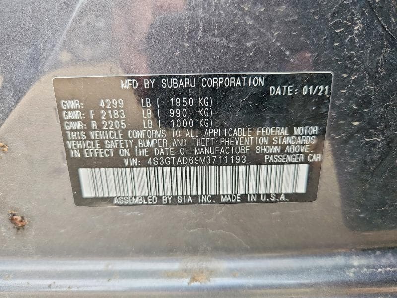 2021 SUBARU IMPREZA PREMIUM 13