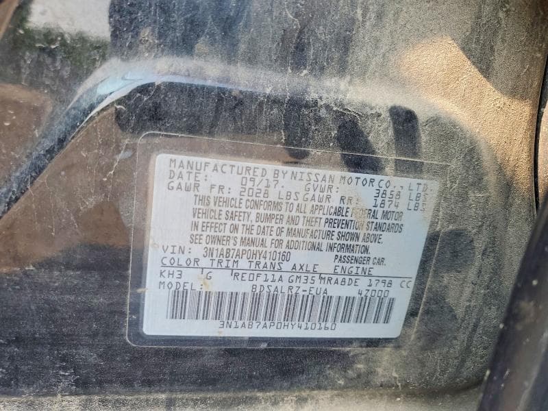 2017 NISSAN SENTRA SR 12
