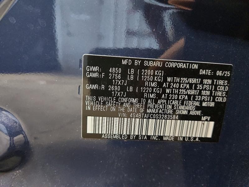 2025 SUBARU OUTBACK PREMIUM 13