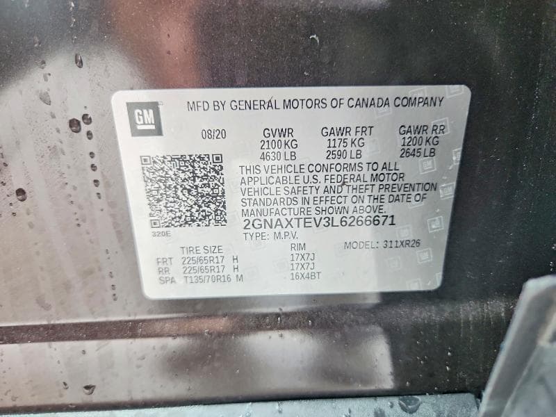 2020 CHEVROLET EQUINOX LT 13