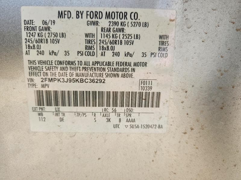 2019 FORD EDGE SEL 13