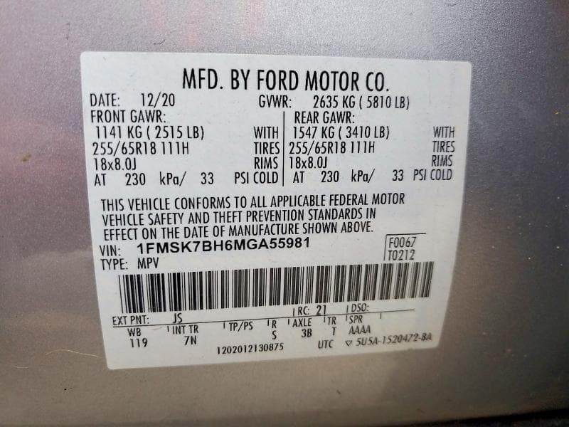 2021 FORD EXPLORER 13