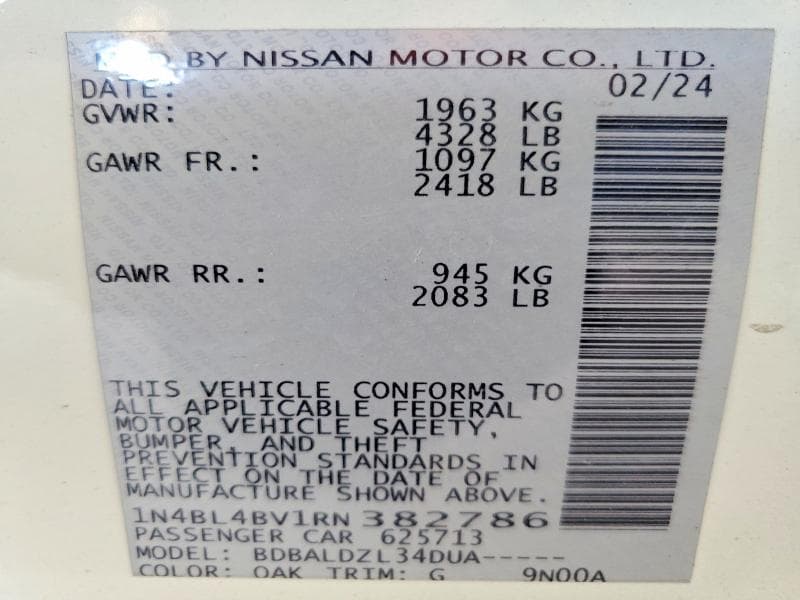 2024 NISSAN ALTIMA S 12
