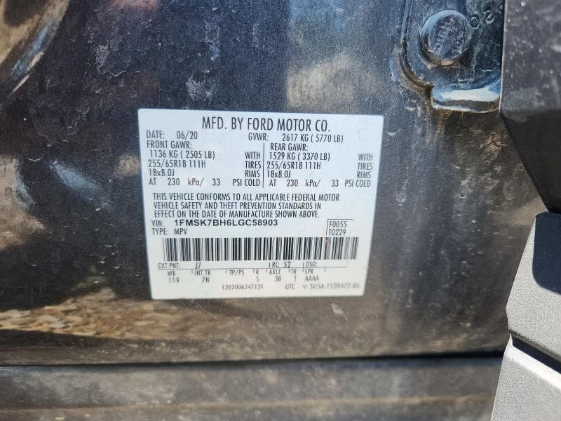 2020 FORD EXPLORER 12
