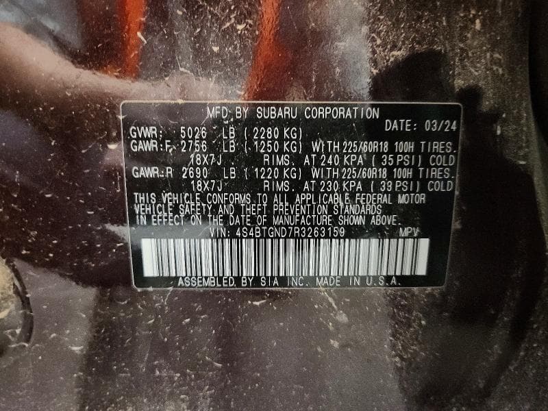 2024 SUBARU OUTBACK LIMITED XT 13