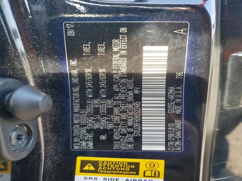 2017 TOYOTA HIGHLANDER XLE 13